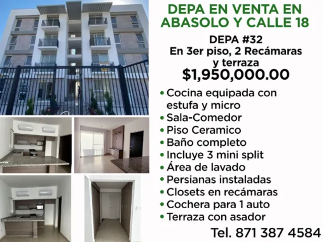 Departamento en Venta en Torreon Centro, Torreón, Coahuila de Zaragoza