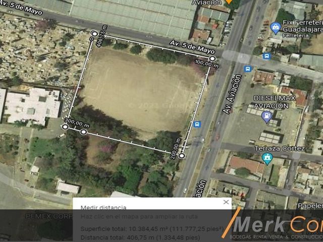 TERRENO EN RENTA 10,000 M2 AV AVIACION SAN JUAN DE OCOTAN ZAPOPAN JALISCO
