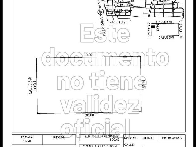 Venta Terreno Temozón 500.40 Mts2