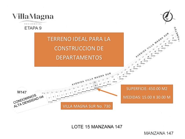 VENTA TERRENO PARA DEPAS VILLAMAGNA $6,075,000