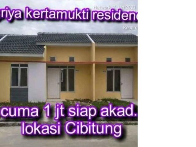 Rumah Subsidi Termurah Murah Cibitung Cikarang Kab Bekasi Akad 1jt terima kunci