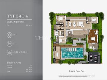 ขาย บ้าน 5 ห้องนอน 340&nbsp;ตร.ม. ที่ดิน 700 m² ใน  Botanica Montazure, Phuket