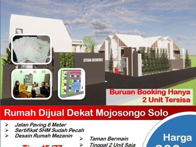 PERUMAHAN TIPE 45 UNIT TERBATAS LOKASI STRATEGIS