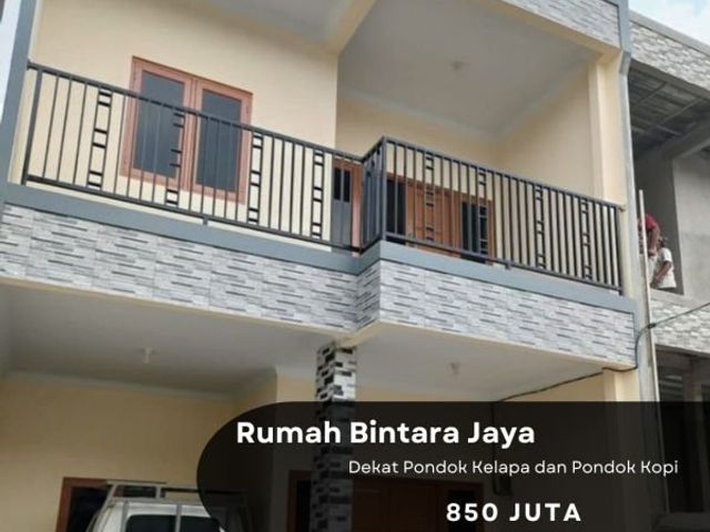 Rumah Akses Mobil Selangkah ke Pondok Kopi - Bintarra Jaya