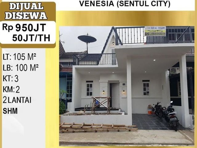 Rumah Baru Siap Huni di Taman Venesia Sentul City