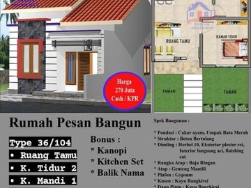 Dijual Rumah Pesan Bangun Modern di Megawon Kudus