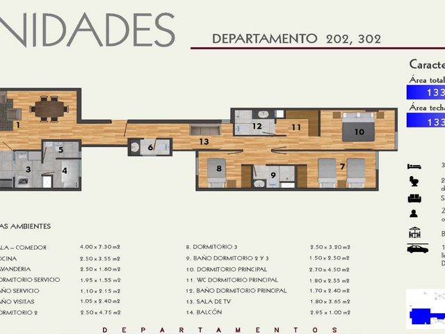 CALLE TAMPUMACHAY N° 1XX, DPTO. 202-302