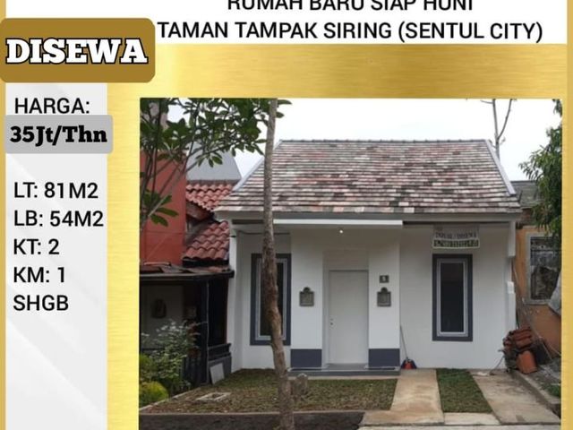 Rumah Baru Siap Huni Taman Tampak Siring Sentul City