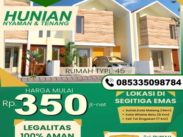 Rumah murah minimalis dekat kawasan wisata di Karangploso