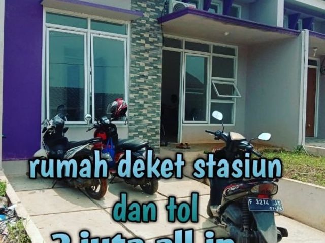 Rumah asri deket tol dan stasiun tanpa dp lagi