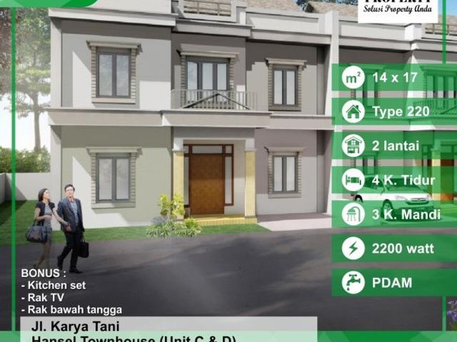 Rumah Hansel Townhouse Purnama, Pontianak, Kalimantan Barat
