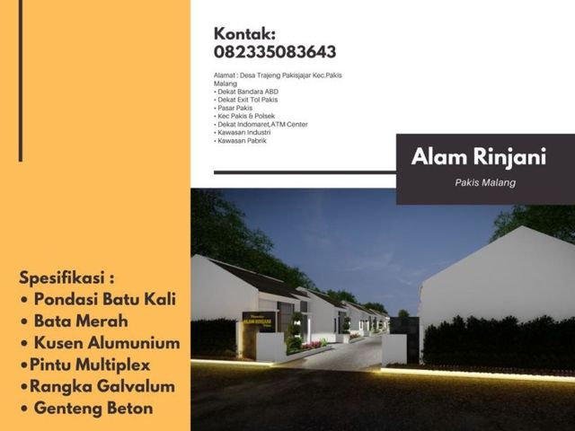 Rumah murah di pakis malang SHM