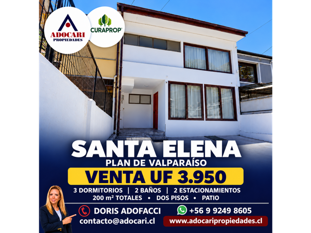 SANTA ELENA / PLAN DE VALPARAÍSO / CASA 3D 2B 2E