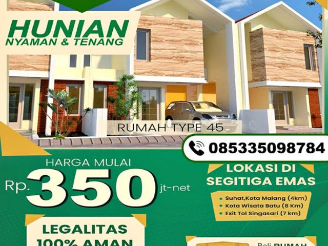 Rumah murah strategis dekat Kawasan Suhat Malang
