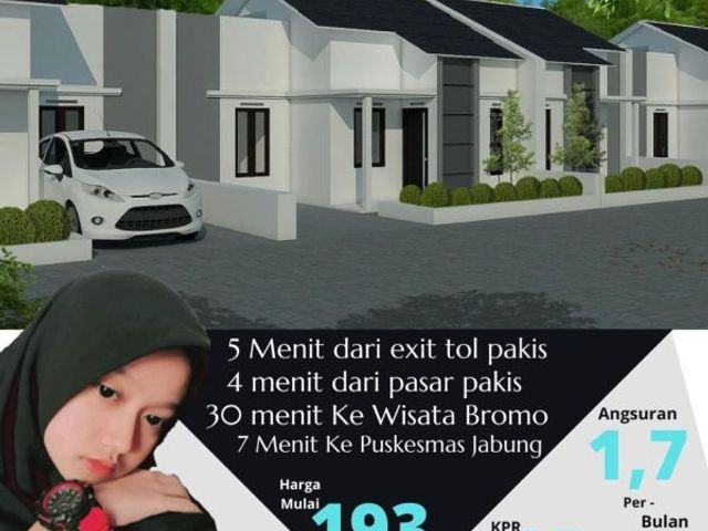 Rumah murah pakis malang SHM IMB BBN AJB gratis