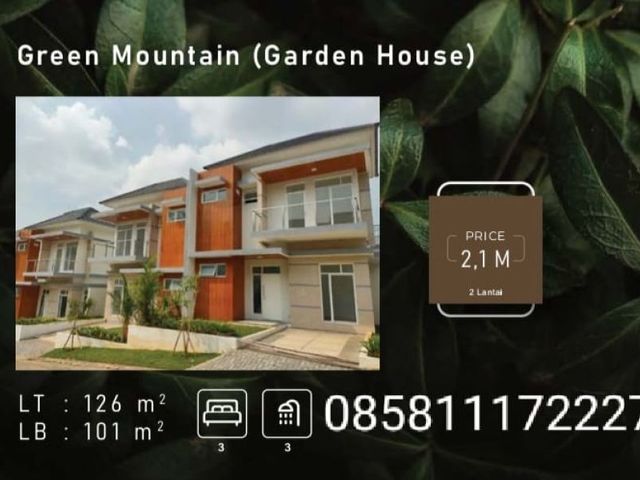 Dijual Rumah dengan Pemandangan Alam Gunung