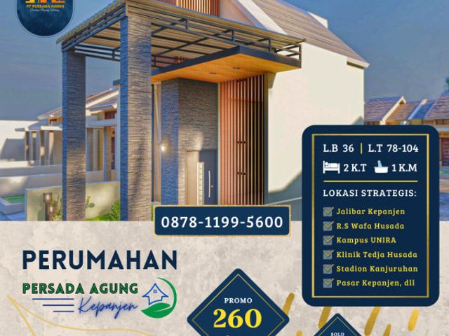 RUMAH 260 JUTA JATIREJOYOSO KEPANJEN