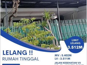 LELANG. Rumah di Jl.Kesehatan VII , Petojo - Jakarta Pusat.