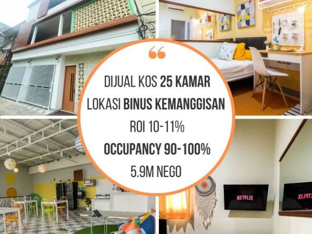 Dijual Rumah Kos Dekat Binus Kemanggisan