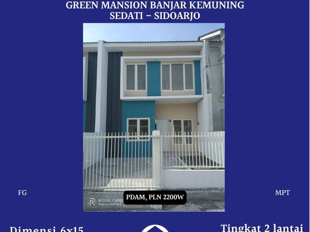 Rumah Green Mansion Banjar Kemuning Sidoarjo dekat Juanda pondok candra Nego