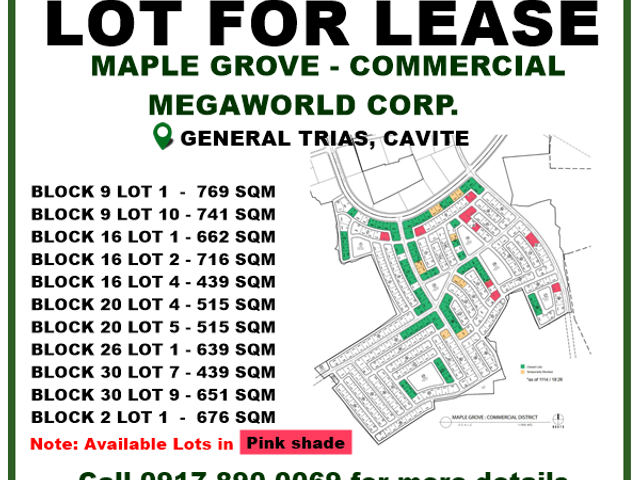 LOT FOR LEASE (MAPLE GROVE)
