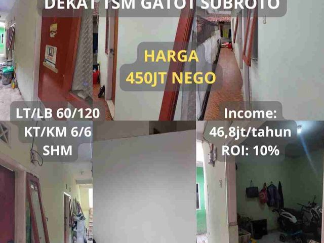 Dijual kosan full terisi Gatsu dekat TSM Trans Studio Kota Bandung LT 60/120 SHM KT6/KM 6 SHM 450 nego