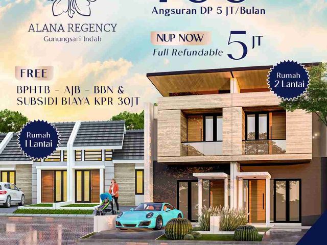 Rumah Alana Gunungsari Surabaya Barat Wiyung Termurah DP Ringan