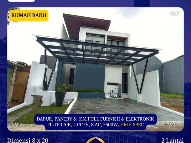 Rumah 2 Lantai Baru Palm Beach Surabaya 6.5M Full Furnish & Elektronik