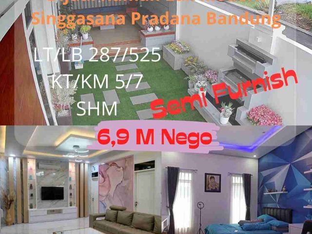 dijual rumah lux modern singgasana pradana kota bandung 287/525m² 5KT 7KM imb shm 6.9M  nego semi furnish