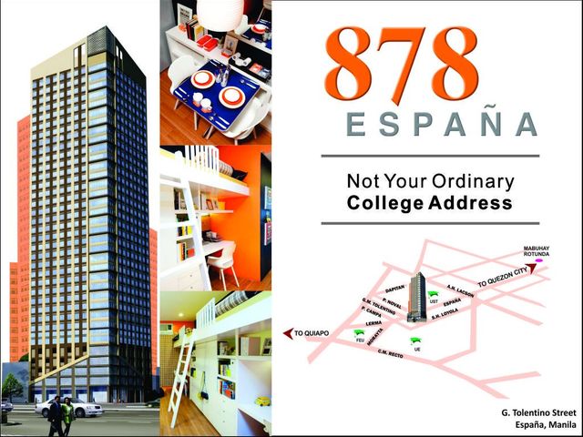 878ESPANA3X22: For Sale Semi Furnished 1BR Condominium Unit in 878 España Manila