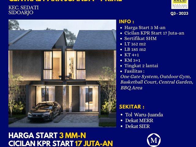 Dijual Rumah Baru Central Park Juanda Sidoarjo Prime start 3Man SHM