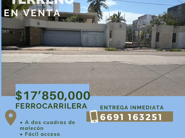 Terreno en venta cerca de Malecón de Mazatlán