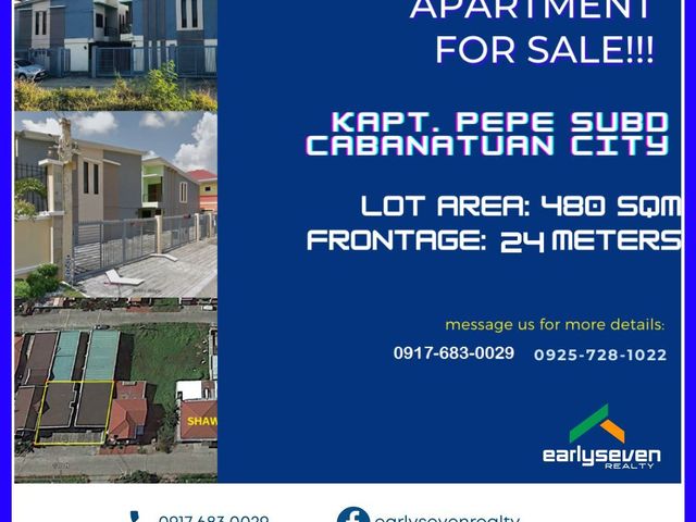 For Sale!!!  8-Door Apartment with Gated Parking Kapt. Pepe Subd., Cabanatuan City Near 33rd Street and Nyork