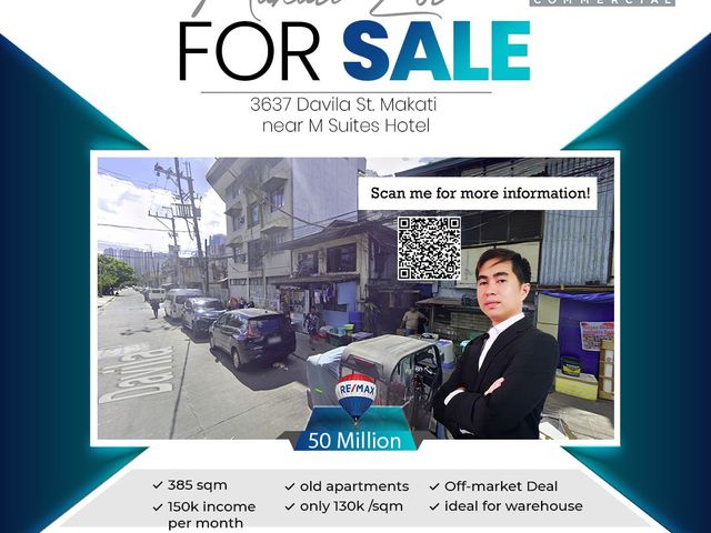 3637 Davila St. Makati Commercial Property for Sale – 385 sqm | Old Apartments | PHP 50M