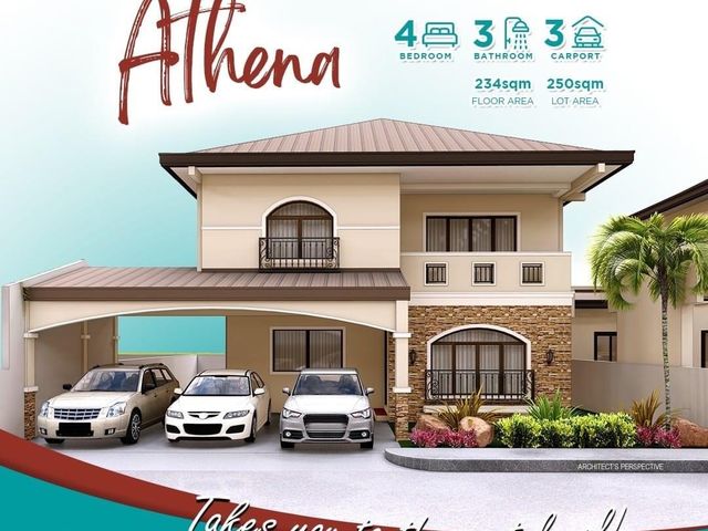 For Sale House And Lot 4-Bedroom With 3 Carport In Andorra Solana Casa Real Pampanga | Athena Model Unit