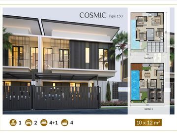 Rumah Mewah 2 Lantai Cluster Galeria Golden East Kebomas 1 Gresik