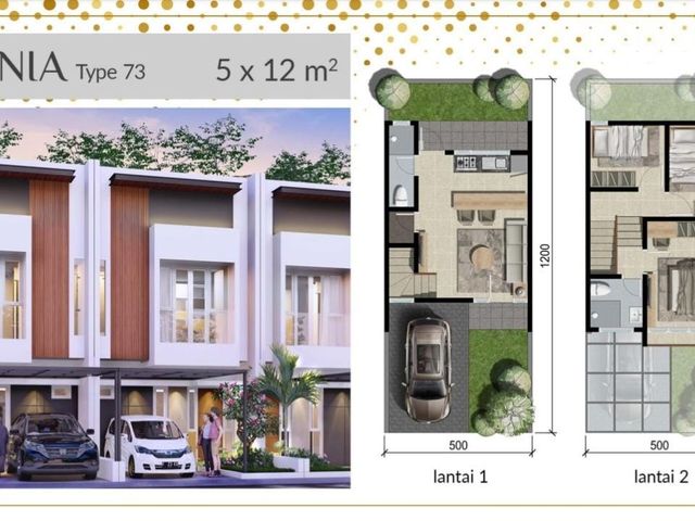 Rumah 2 Lantai Cluster Amarilis Golden East Kebomas 1 Gresik