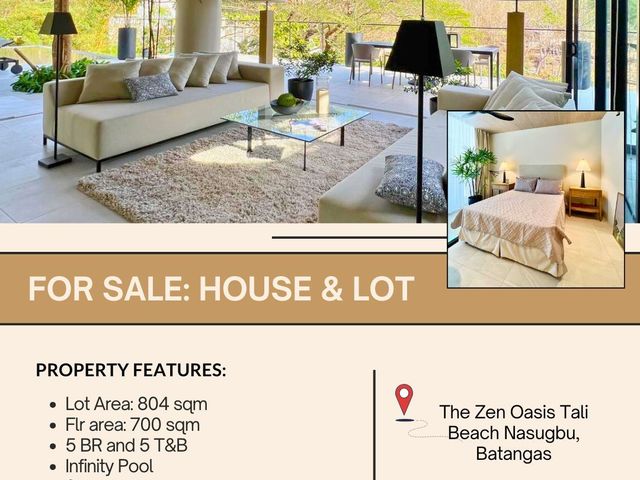 FOR SALE Brand New House and Lot located in The Zen Oasis, Tali Beach, Nasugbu, Batangas
