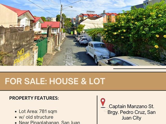 FOR SALE House & Lot in Captain Manzano St., Brgy. Pedro Cruz, San Juan City