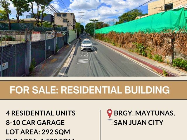 FOR SALE Residential Building located in Brgy. Maytunas, San Juan City