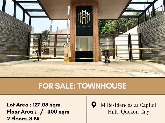 For Sale: Townhouse located at M Residence at Capitol Hills, Quezon City
