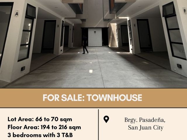 FOR SALE Townhouse located in Brgy. Pasadeña, San Juan City