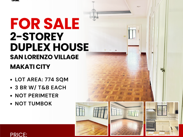 FOR SALE 2-Storey Duplex House in San Lorenzo Village, Makati City