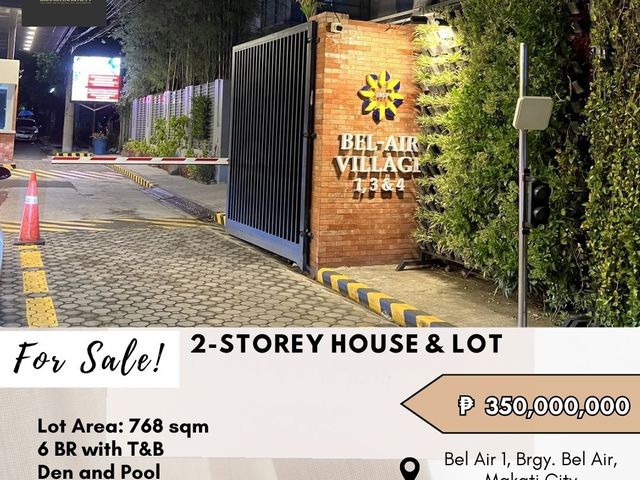 FOR SALE Two Storey House and Lot located at Bel Air 1, Brgy. Bel Air, Makati City