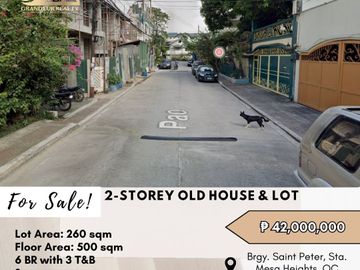 FOR SALE 2 Storey Old House and Lot located at Brgy. Saint Peter, Sta. Mesa Heights, Quezon City