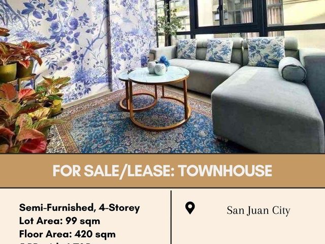 FOR SALE/LEASE Townhouse located at San Juan City