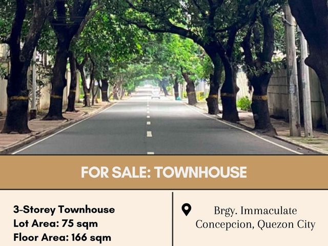 FOR SALE Townhouse located at Brgy. Immaculate Concepcion, Quezon City