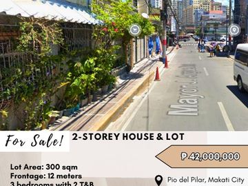 FOR SALE Two Storey House and Lot located at Pio del Pilar, Makati City