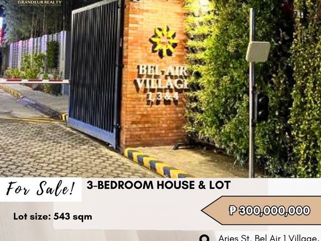 For Sale: House & Lot located at Aries St. Bel Air 1 Village, Makati City