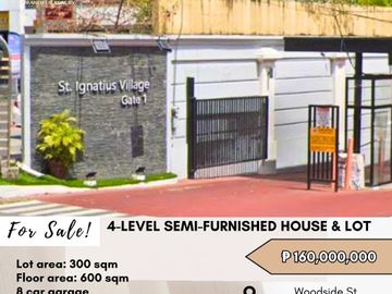 FOR SALE: 4-Level House & Lot located at Woodside St. St. Ignatius Village beside White Plains